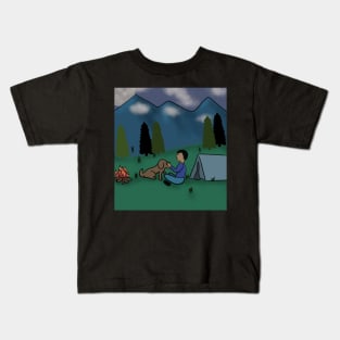 Best camping with my dog Kids T-Shirt